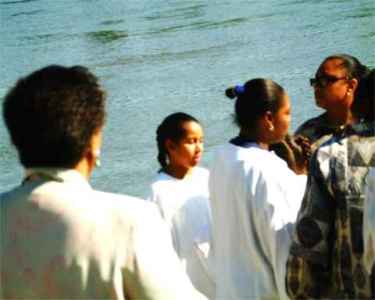 BAPTISM AT MISSOURI RIVER